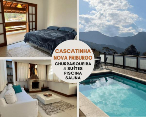 Casa espaçosa com piscina churrasqueira sauna e banheira